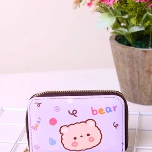 Cartoon Graphic zipper Around Card Holder